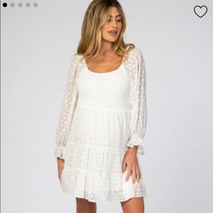 PinkBlush White Maternity Dress